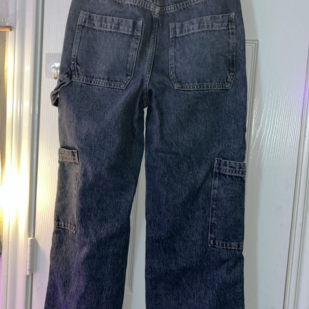 Arizona denim high rise baggy utility cargo jeans - Picture 6 of 8